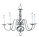 Williamsburgh 5 Light 24 inch Brushed Nickel Chandelier Ceiling Light