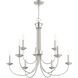 Estate 9 Light 30 inch Brushed Nickel Chandelier Ceiling Light
