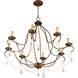 Chesterfield 8 Light 32 inch Hand Applied Venetian Golden Bronze Chandelier Ceiling Light