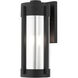 Sheridan 3 Light 19 inch Black with Brushed Nickel Candles Outdoor Wall Lantern