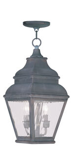 Exeter 2 Light 8 inch Charcoal Outdoor Pendant Lantern