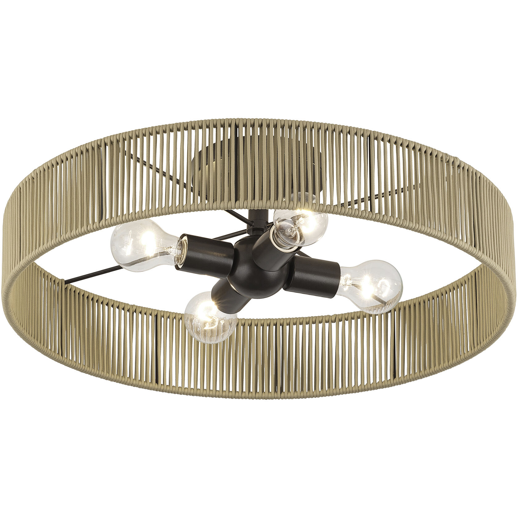 Goldiemesh 4 Light 22 inch English Bronze Semi Flush Mount Ceiling Light, Extra Large