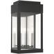 York 2 Light 19 inch Black Outdoor Wall Lantern