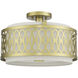 Vistaview 3 Light 15 inch Soft Gold Semi-Flush Ceiling Light
