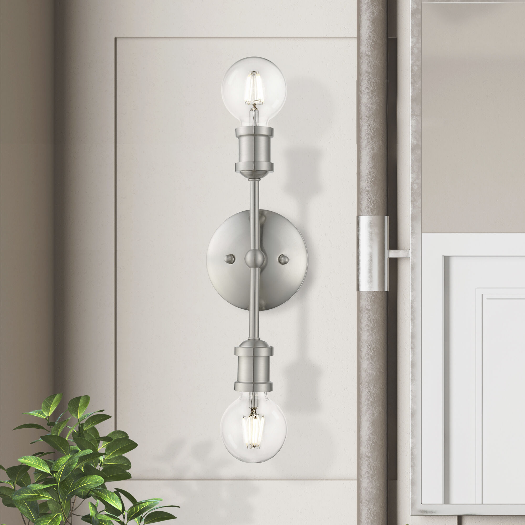 Lansdale 2 Light 5 inch Brushed Nickel Vanity Sconce Wall Light