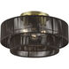 Acordia 3 Light 18 inch Antique Brass Semi Flush Mount Ceiling Light, Large