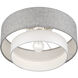 Brookmeade 3 Light 15 inch Brushed Nickel Semi-Flush Ceiling Light