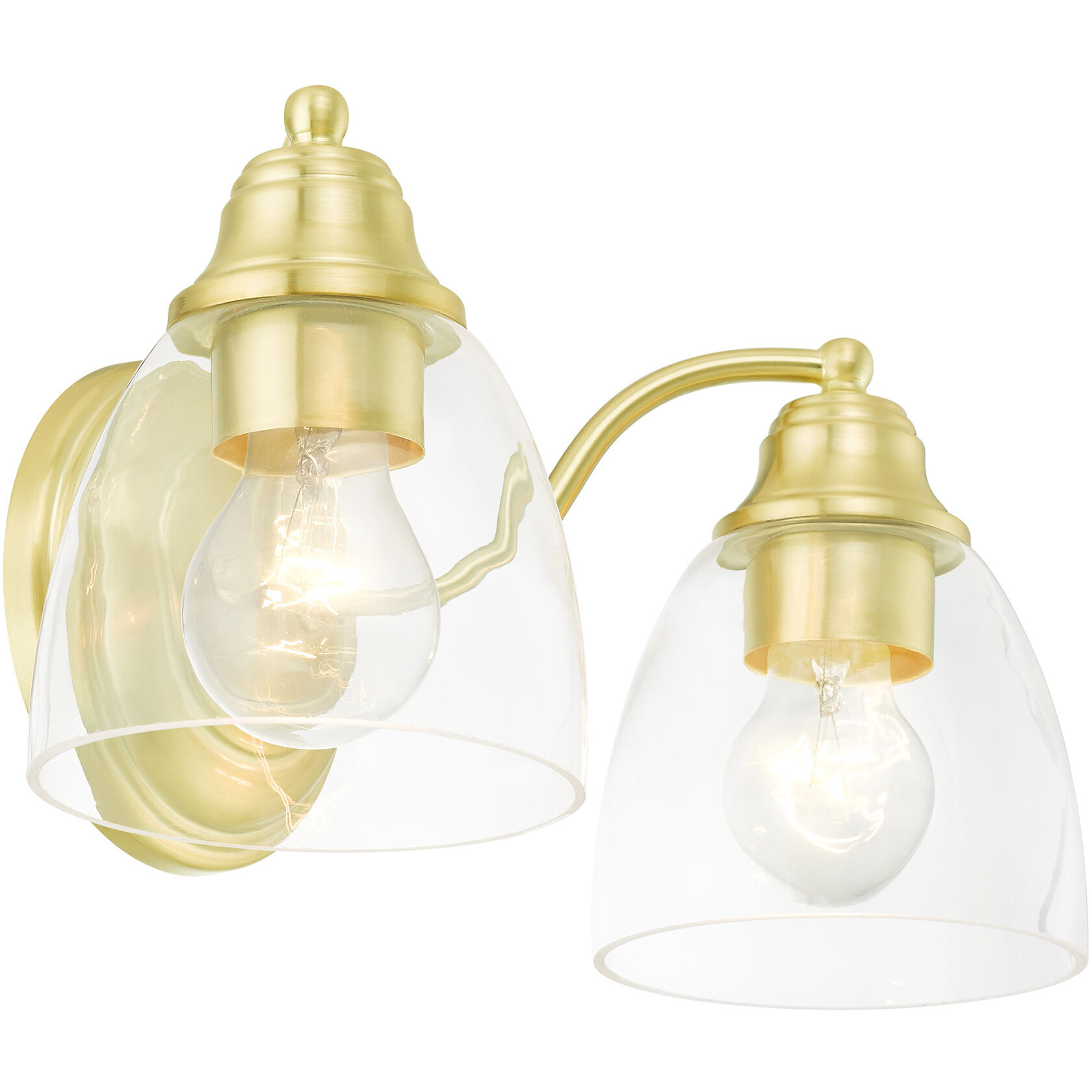 Montgomery 2 Light 14 inch Satin Brass Vanity Sconce Wall Light