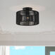 Acordia 1 Light 12 inch Black Semi Flush Mount Ceiling Light, Medium