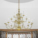 Williamsburgh 22 Light 42 inch Polished Brass Chandelier Ceiling Light
