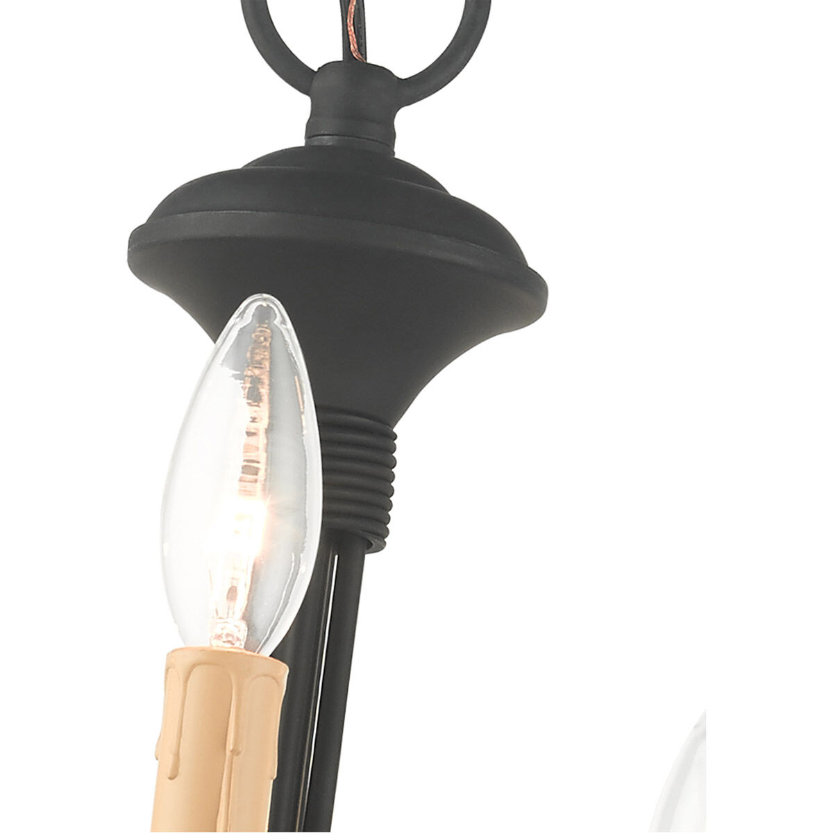 Heritage 5 Light 20 inch Black Chandelier Ceiling Light