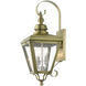 Adams 2 Light 21.5 inch Antique Brass with Brushed Nickel Finish Cluster Outdoor Wall Lantern, Medium