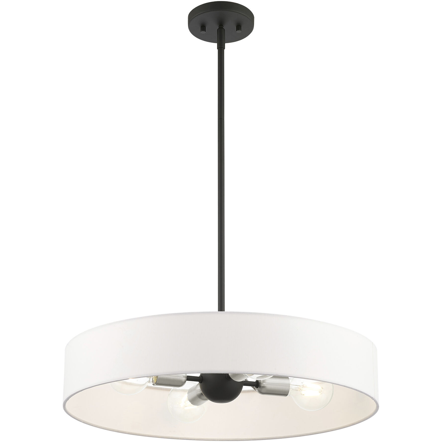 Venlo 4 Light 22 inch Black with Brushed Nickel Accents Pendant Ceiling Light