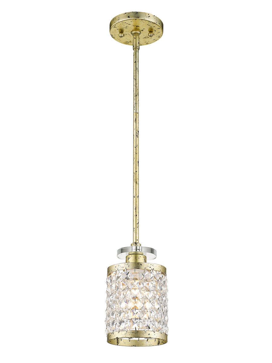 Grammercy 1 Light 5 inch Hand Applied Winter Gold Mini Pendant Ceiling Light