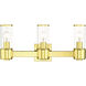 Quincy 3 Light 22.5 inch Polished Brass Vanity Wall Sconce Wall Light