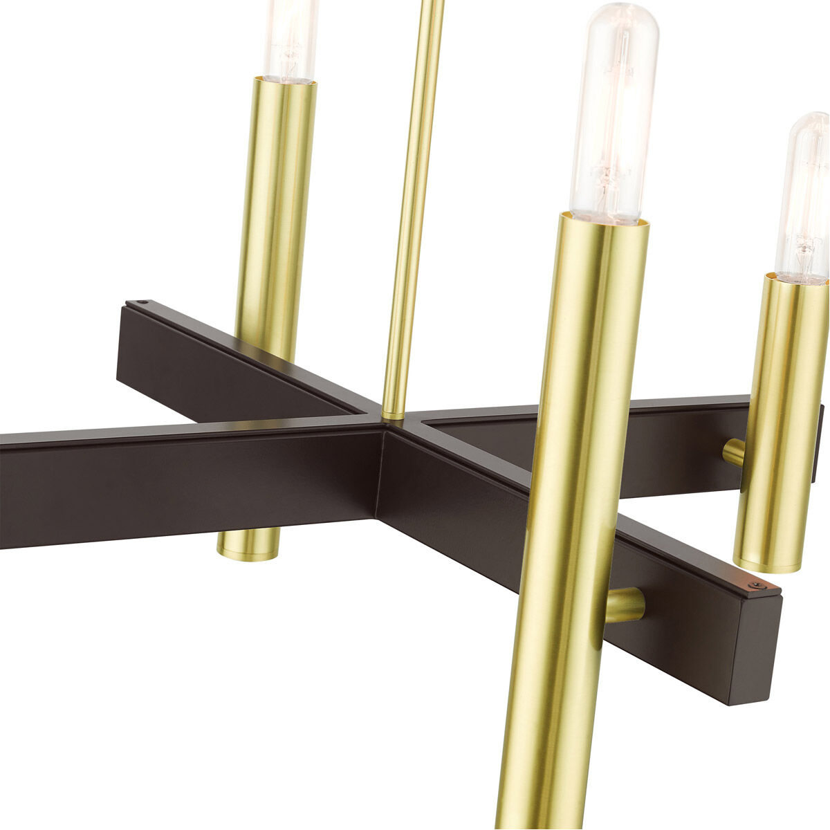 Helsinki 4 Light 24 inch Satin Brass Chandelier Ceiling Light