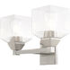 Aragon 2 Light 15 inch Brushed Nickel Bath Vanity Wall Light