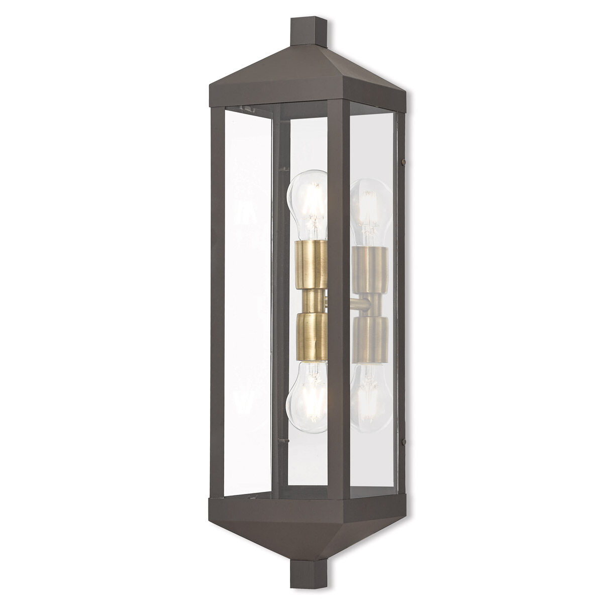 Nyack 2 Light 24 inch Bronze Outdoor Wall Lantern