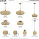 Summervine 5 Light 22 inch Antique Gold Leaf Pendant Chandelier Ceiling Light