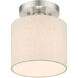 Meadow 1 Light 7 inch Brushed Nickel Semi Flush Ceiling Light