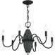Laurelin 6 Light 24 inch Black with Brushed Nickel Accents Chandelier Ceiling Light
