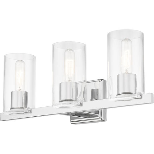 Clarion 3 Light 23 inch Polished Chrome Vanity Sconce Wall Light