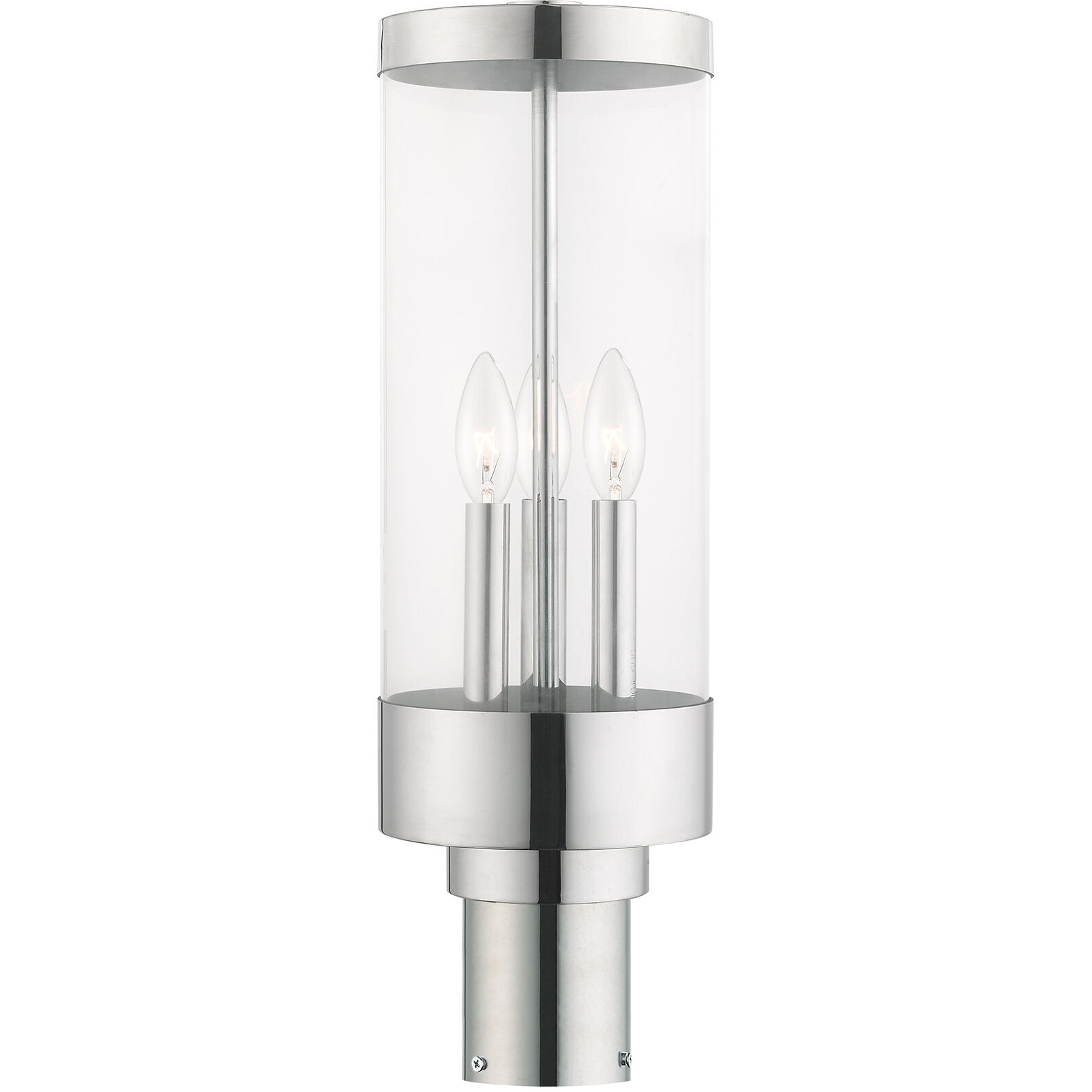 Hillcrest 3 Light 20 inch Polished Chrome Outdoor Post Top Lantern