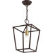 Devone 1 Light 10 inch Bronze Convertible Semi Flush/Lantern Ceiling Light