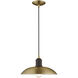 Allison 1 Light 13 inch Antique Brass Mini Pendant Ceiling Light