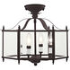 Livingston 4 Light 16 inch Bronze Convertible Pendant/Ceiling Mount Ceiling Light