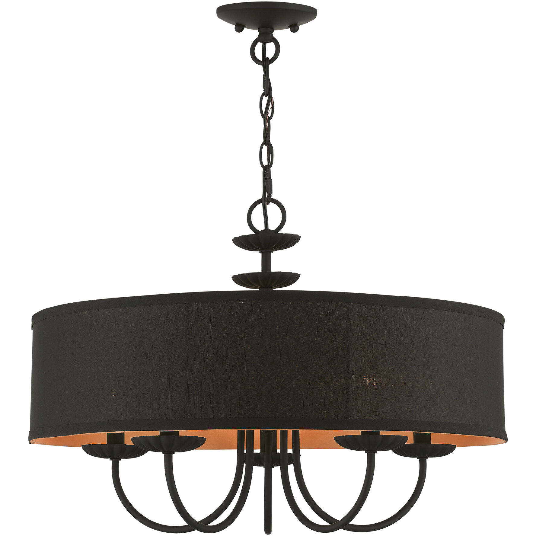 Winchester 5 Light 23 inch Black Pendant Chandelier Ceiling Light