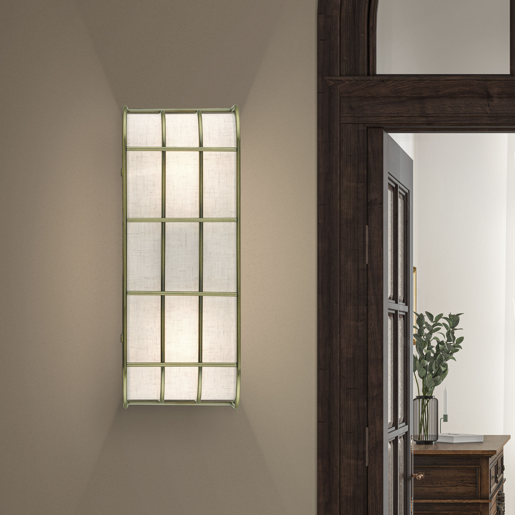 Blanchard 2 Light 14 inch Antique Brass ADA Wall Sconce Wall Light