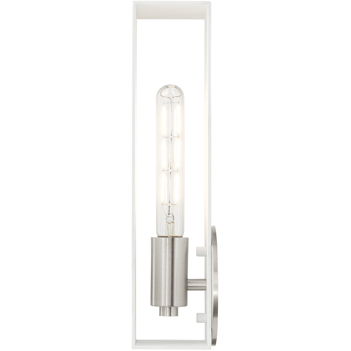 Soma 1 Light 5 inch Textured White with Brushed Nickel Finish Accents ADA ADA Single Sconce Wall Light