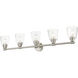 Catania 5 Light 42 inch Brushed Nickel Vanity Wall Sconce Wall Light, Large