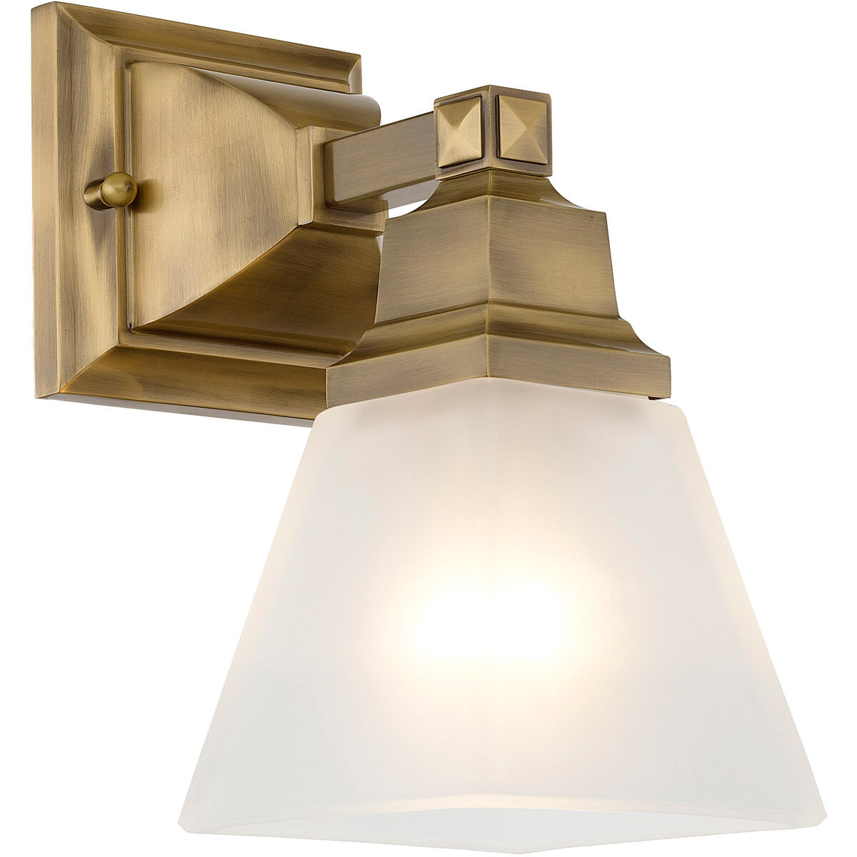 Mission 1 Light 5 inch Antique Brass Wall Sconce Wall Light