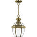 Monterey 1 Light 9 inch Antique Brass Outdoor Pendant Lantern