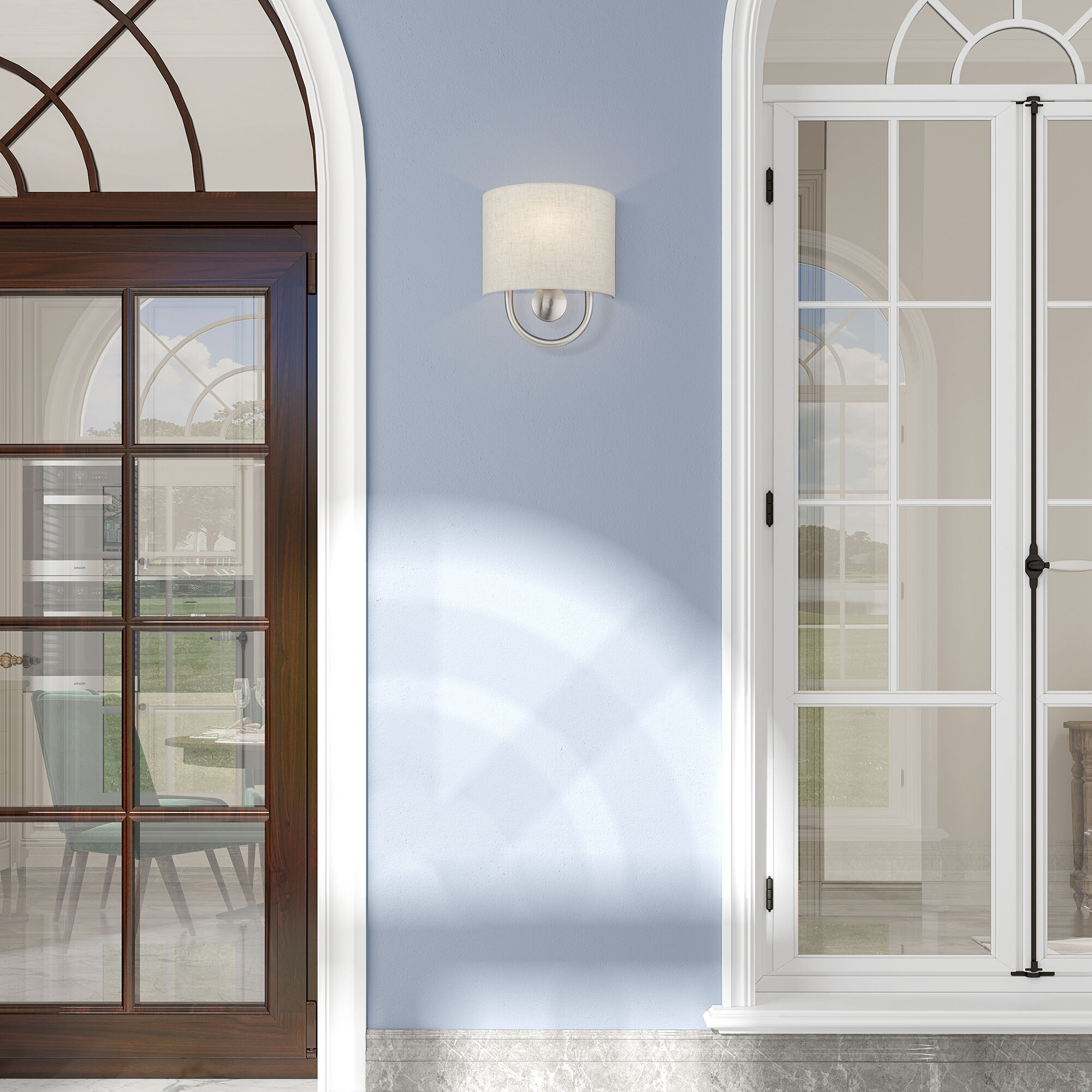 Stratton 1 Light 9 inch Brushed Nickel ADA Wall Sconce Wall Light