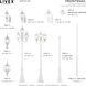 Frontenac 4 Light 93 inch Textured White Outdoor Post Light