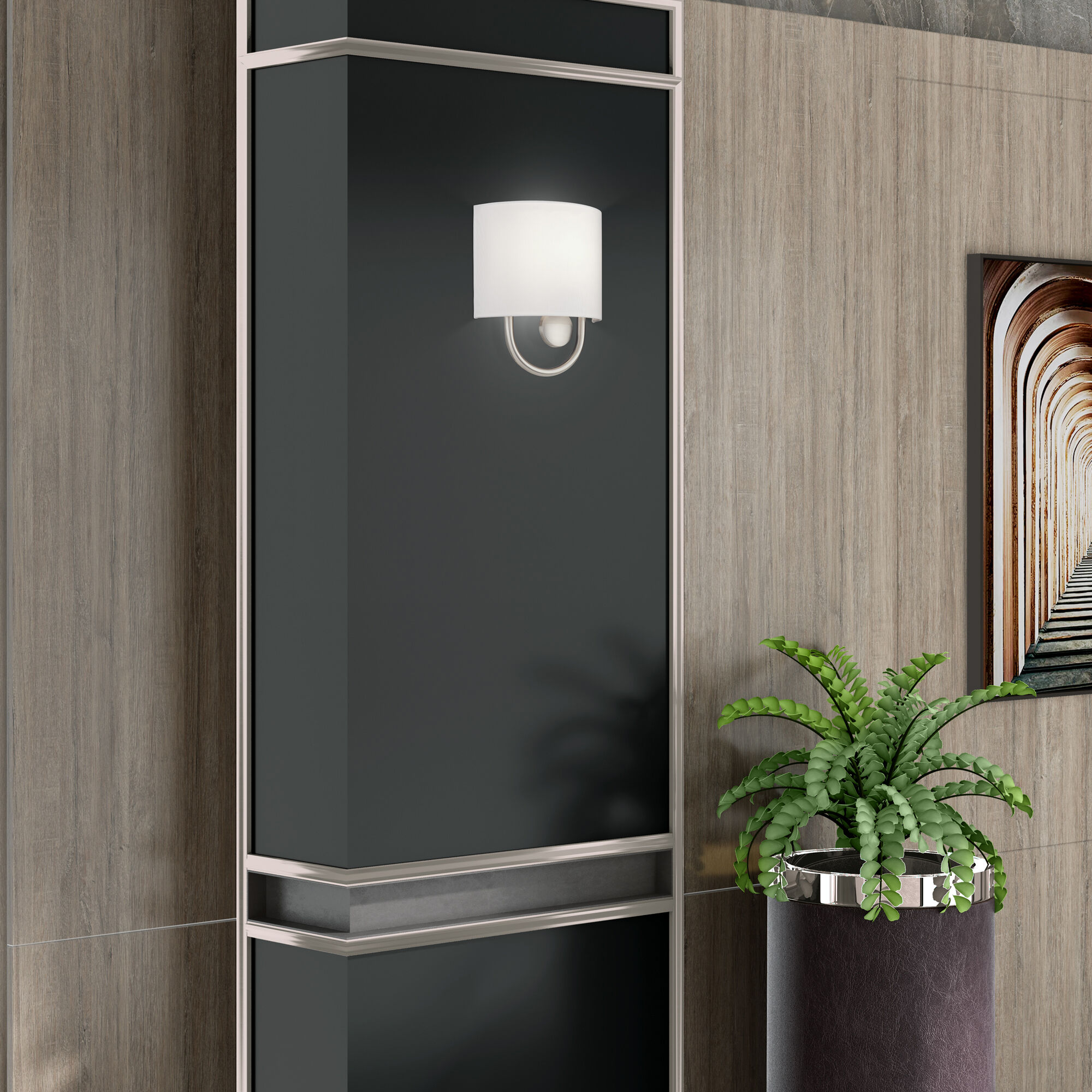 Stratton 1 Light 9 inch Brushed Nickel ADA Wall Sconce Wall Light