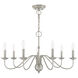 Windsor 7 Light 28 inch Brushed Nickel Chandelier Ceiling Light