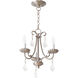 Daphne 3 Light 14 inch Brushed Nickel Mini Chandelier Ceiling Light