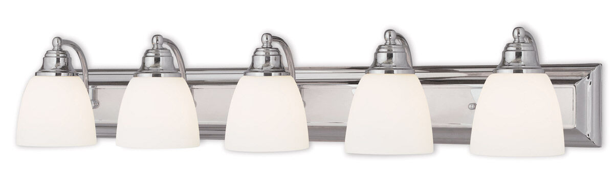 Springfield 5 Light 36 inch Polished Chrome Bath Vanity Wall Light