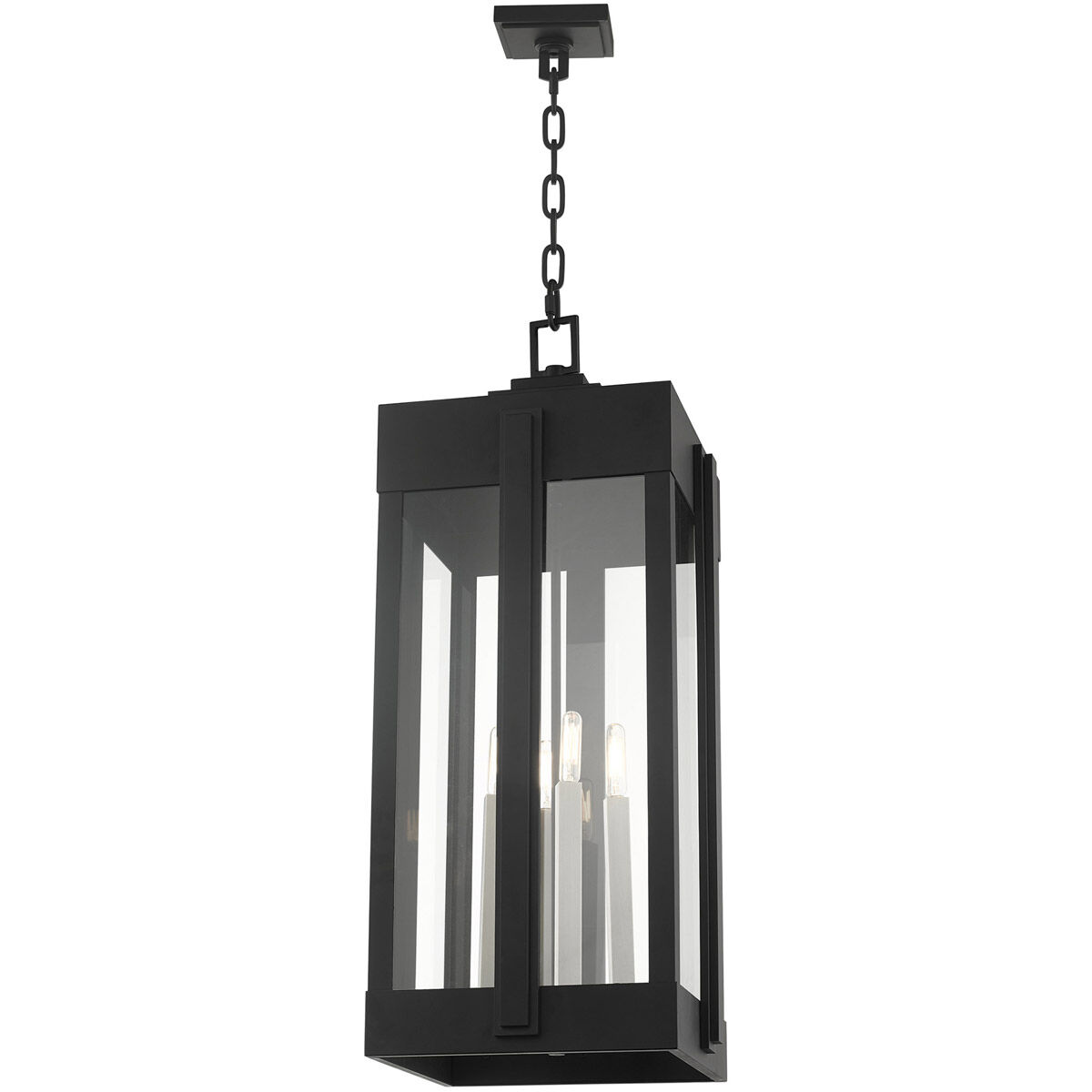 Lexington 4 Light 13 inch Black Outdoor Pendant Lantern