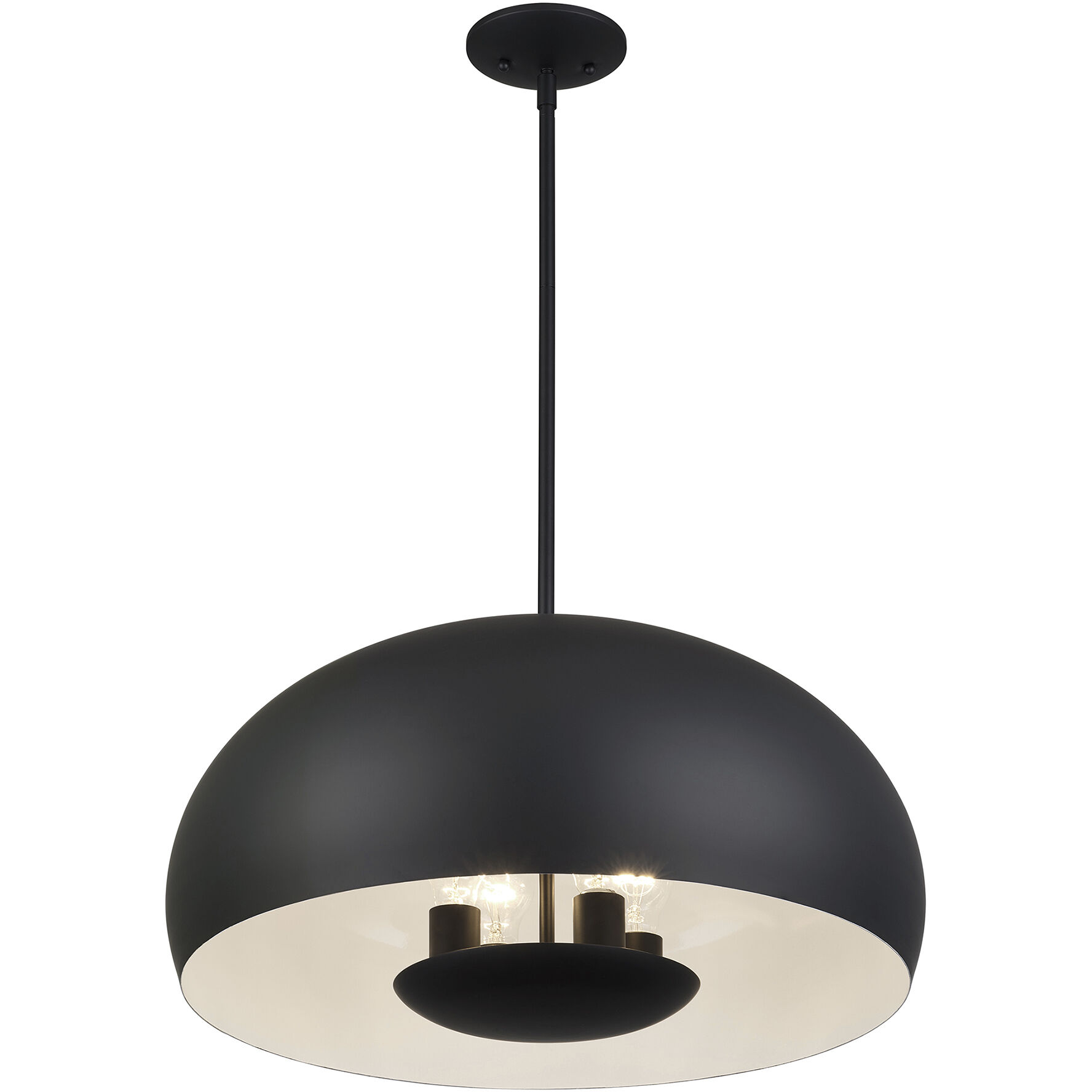 Domma 4 Light 22.5 inch Black Pendant Ceiling Light