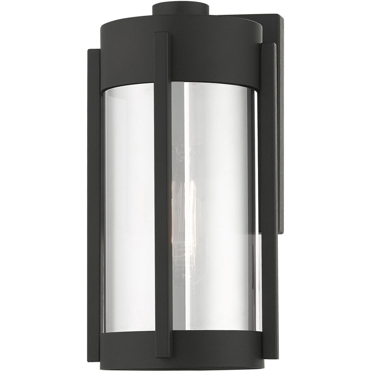 Sheridan 1 Light 10 inch Black with Brushed Nickel Candles Outdoor Wall Lantern