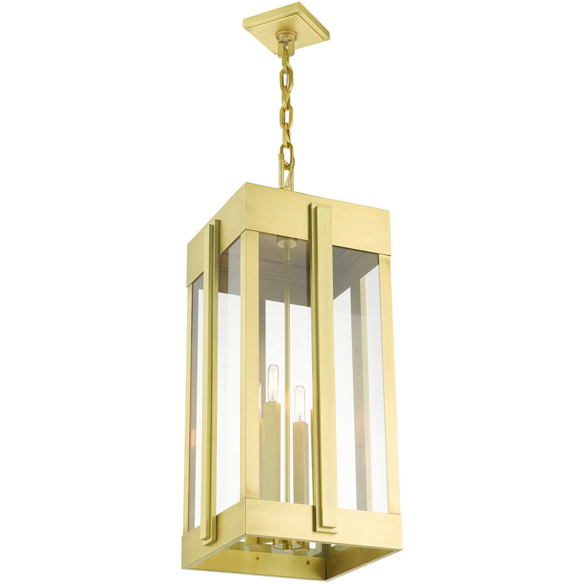 Lexington 4 Light 13 inch Natural Brass Outdoor Pendant Lantern