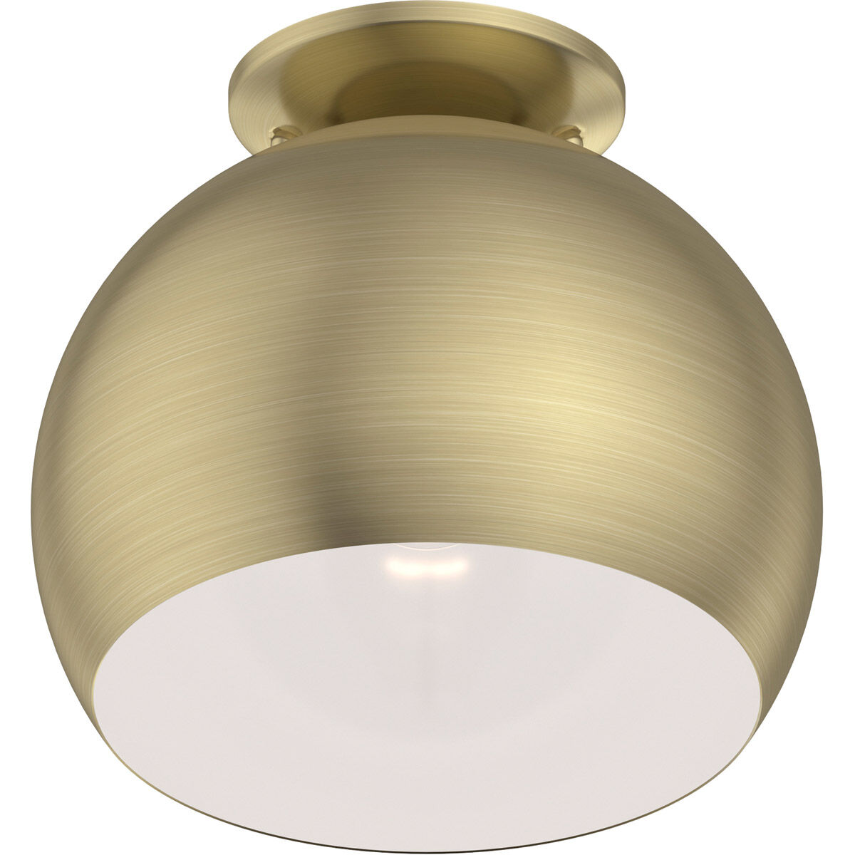 Piedmont 1 Light 10 inch Antique Brass Flush Mount Ceiling Light