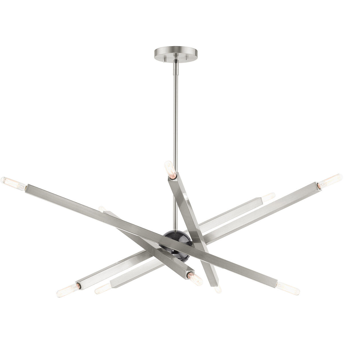 Monaco 10 Light 32 inch Brushed Nickel Chandelier Ceiling Light