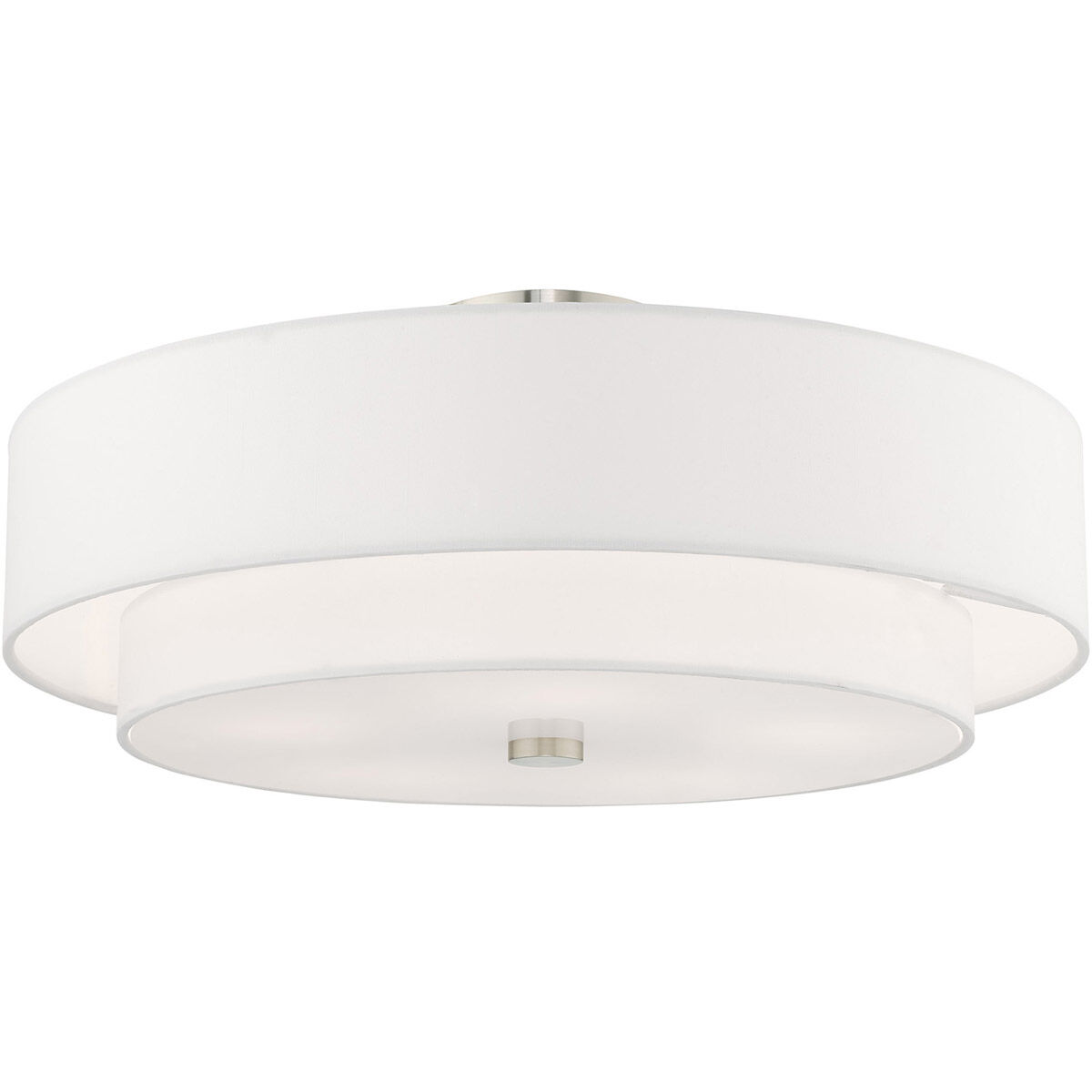 Meridian 5 Light 22 inch Brushed Nickel Semi-Flush Mount Ceiling Light