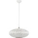 Charlton 3 Light 20 inch White with Brushed Nickel Accents Pendant Ceiling Light